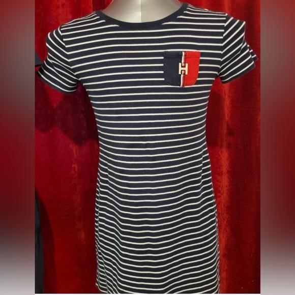 Tommy Hilfiger Blue White Sheath Mini Dress - Picture 4 of 6